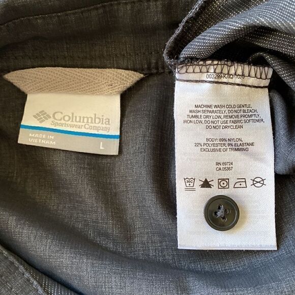 Columbia Men’s Long Sleeve Shirt Gray Omni-Wick Lightweight Performance Size L - Picture 9 of 10